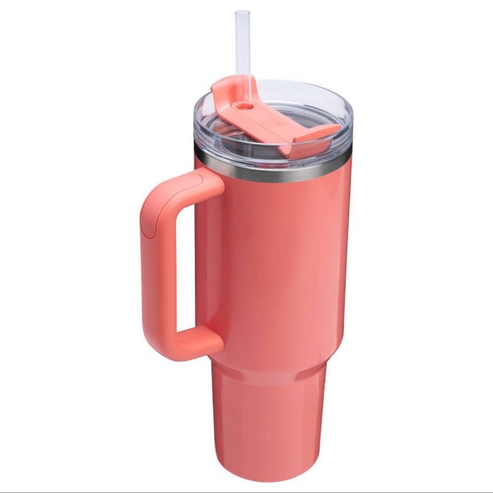 Stanley H2.0 Flowstate Quencher 40oz Stainless Steel Tumbler color Pucker Peach - Picture 2 of 5